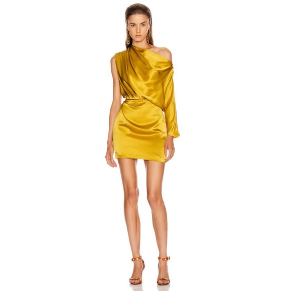 Michelle Mason Dresses & Skirts - NEW Michelle Mason One Sleeve Draped Mini Dress 6